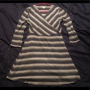 Miami Blue and White Striped Dress Francesca’s Sz Large